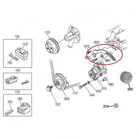 TENSOR ALTERNADOR MOTOR KUBOTA 