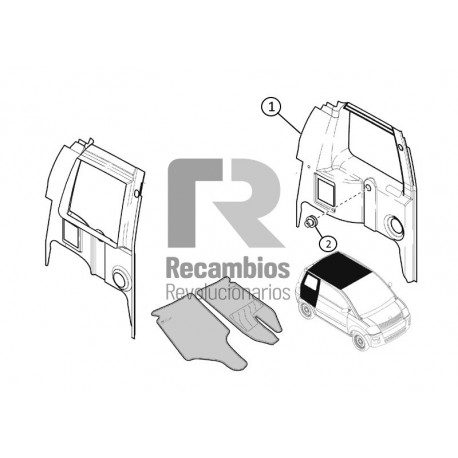 INTERIOR ALETA TRASERA SX ORIGINAL MICROCAR MC1  1001385